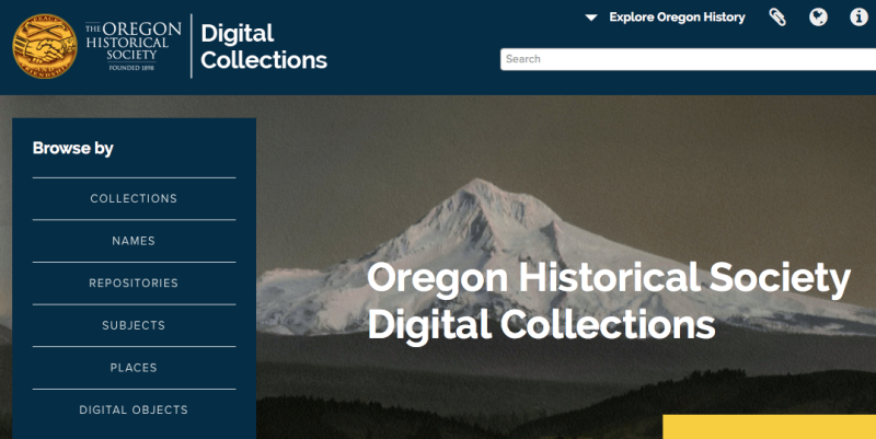 OHS digital collections screenshot